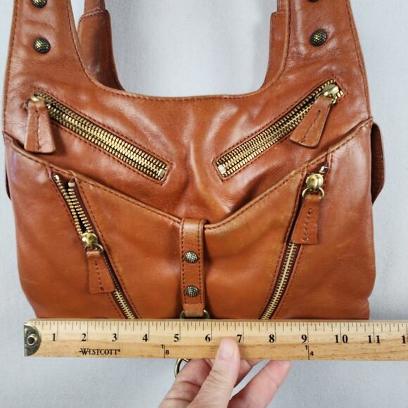 Botkier Vintage Trigger Satchel Shoulder Handbag Brown  Leather - Rare 💎💼👜 - Picture 15 of 16